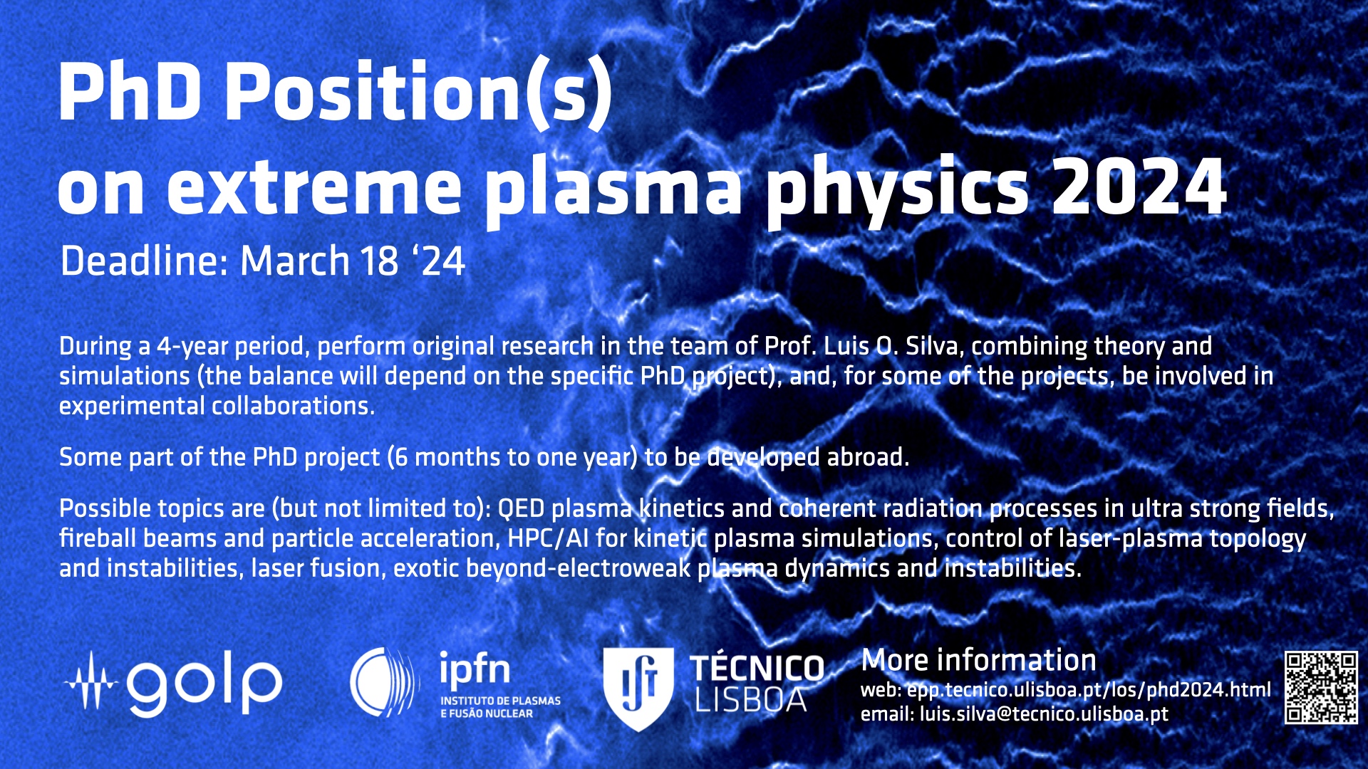 PhD position(s) in extreme plasma physics 2024 extreme plasma physics